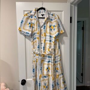 NWT size 14 Ann Taylor midi belted shirt dress